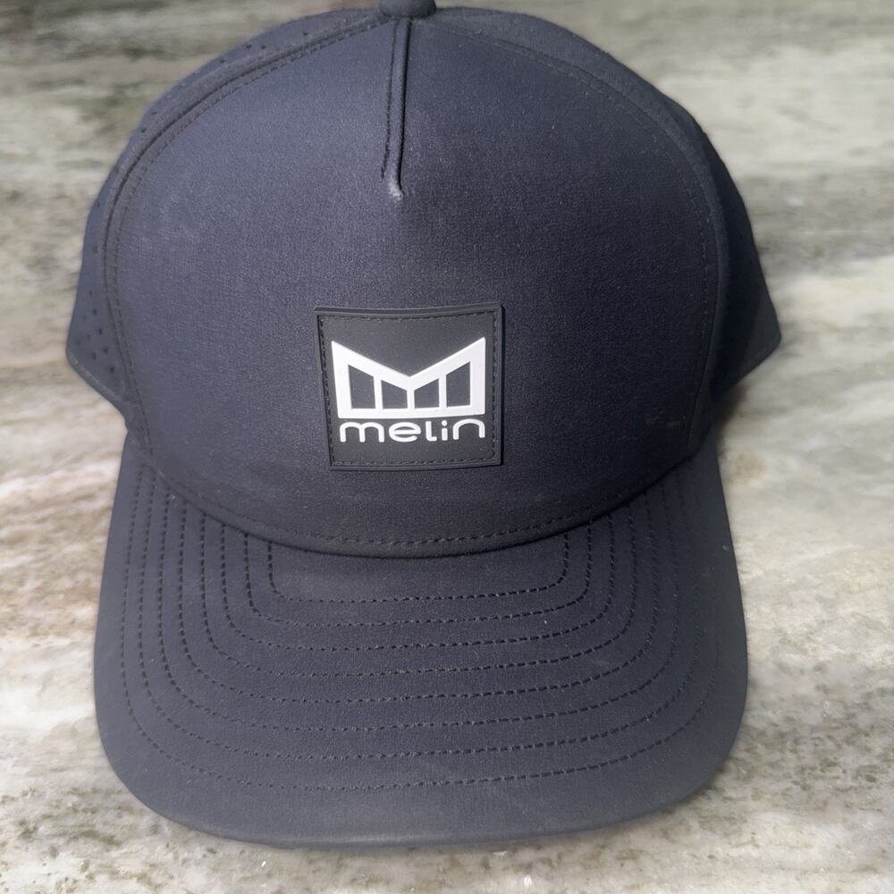 Melin Odysea Stacked Hydro Performance Snapback Hat Black E - Picture 2 of 5